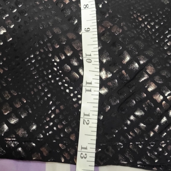 Mango Animal Print Embossed Black Tank Top Size Medium Draped Neckline - Picture 7 of 7